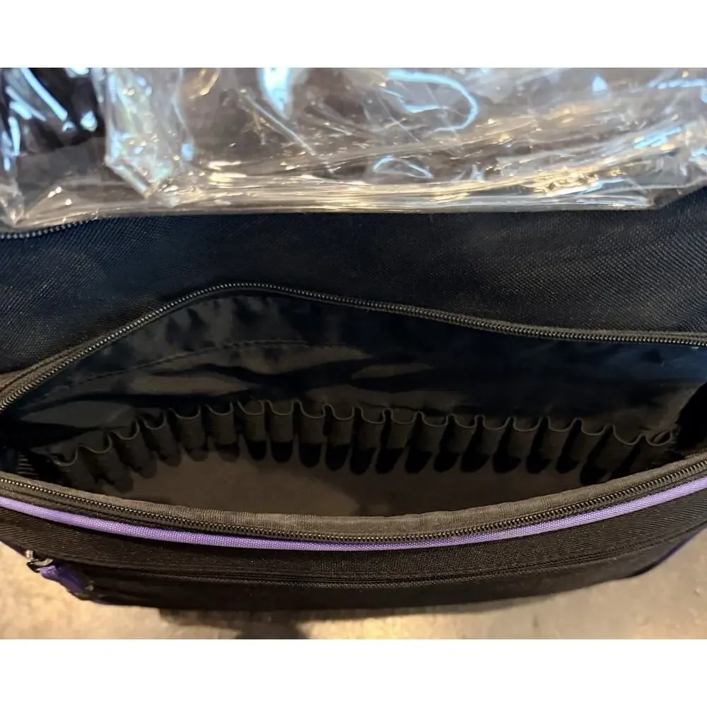 Crop In Style Scrapbooking Backpack Crafting Organizer Black/Purple Bag